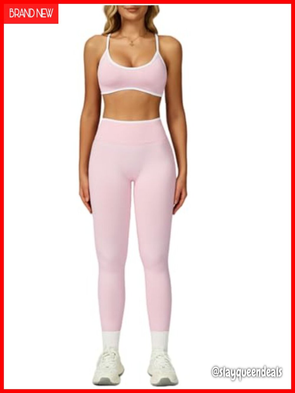 Women 2 Piece Seamless Workout Sets Sports Bra Scrunch Butt Leggings Gym Set